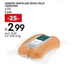 Bennet Wurstel servelade senza pelle VONTAVON offerta