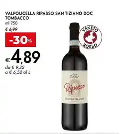 Bennet Valpolicella ripasso san tiziano doc tombacco offerta