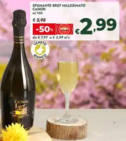 Bennet Spumante brut millesimato CANERI offerta
