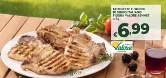 Bennet Cotolette e nodini di suino italiano filiera valore bennet offerta
