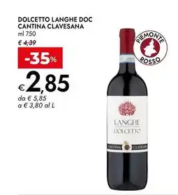 Bennet Dolcetto langhe doc CANTINA CLAVESANA offerta