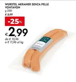 Bennet Wurstel meraner senza pelle VONTAVON offerta