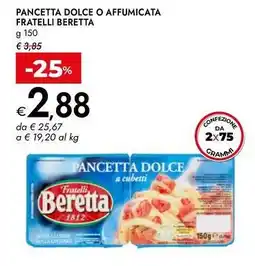 Bennet Pancetta dolce o affumicata FRATELLI BERETTA offerta
