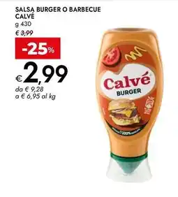 Bennet Salsa burger o barbecue CALVÉ offerta