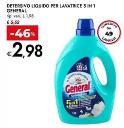 Bennet Detersivo liquido per lavatrice 5 in 1 GENERAL offerta