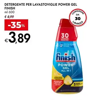 Detergente per lavastoviglie power gel FINISH