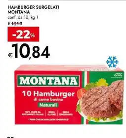 Bennet Hamburger surgelati MONTANA offerta