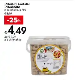 Bennet Tarallini classici tarall'oro in secchiello offerta