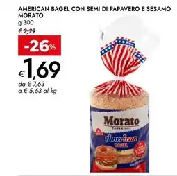 Bennet American bagel con semi di papavero e sesamo MORATO offerta