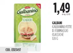 Carico Cash & Carry Galbanino fette di formaggio classiche offerta