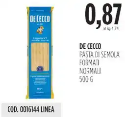 Carico Cash & Carry De cecco pasta di semola formati normali offerta