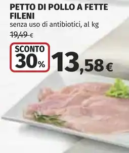 Coop Petto di pollo a fette fileni offerta