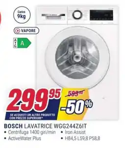 Trony BOSCH LAVATRICE WGG244Z6IT offerta