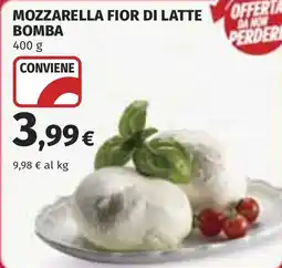 Coop Mozzarella fior di latte bomba offerta