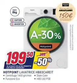 Trony HOTPOINT LAVATRICE HB83CAREIT offerta