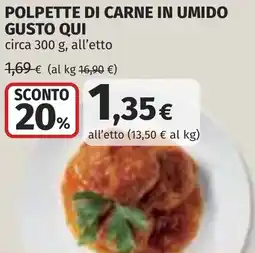 Coop Polpette di carne in umido gusto qui offerta