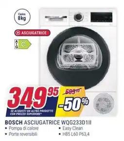 Trony BOSCH ASCIUGATRICE WQG233D1|| offerta