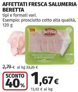 Coop Affettati fresca salumeria BERETTA offerta