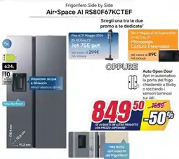 Trony SAMSUNG Frigorifero Side by Side Air Space Al RS80F67KCTEF offerta