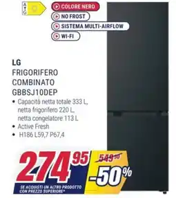 Trony LG FRIGORIFERO COMBINATO GBBSJ10DEP offerta