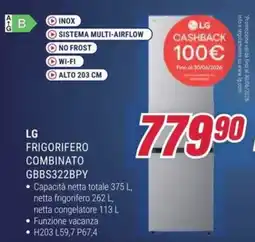Trony LG FRIGORIFERO COMBINATO GBBS322BPY offerta