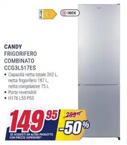 Trony CANDY FRIGORIFERO COMBINATO CCG3L517ES offerta