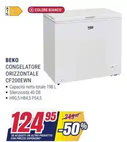 Trony BEKO CONGELATORE ORIZZONTALE CF200EWN offerta