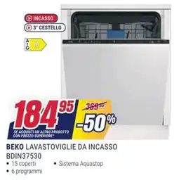 Trony BEKO LAVASTOVIGLIE DA INCASSO BDIN37530 offerta