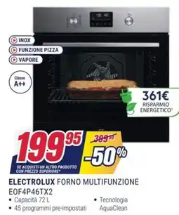 Trony ELECTROLUX FORNO MULTIFUNZIONE EOF4P46TX2 offerta