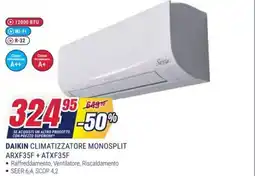 Trony DAIKIN CLIMATIZZATORE MONOSPLIT ARXF35F + ATXF35F offerta