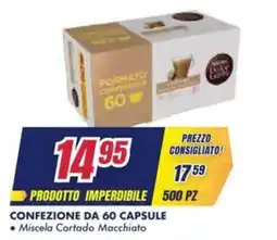 Trony Nescafe dolce gusto confezione da 60 capsule miscela cortado macchiato offerta