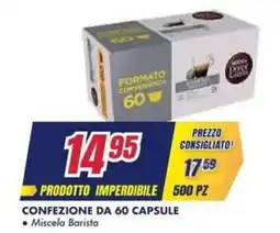 Trony Nescafe dolce gusto confezione da 60 capsule miscela barista offerta