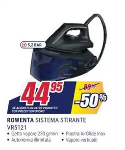 Trony ROWENTA SISTEMA STIRANTE VR5121 offerta