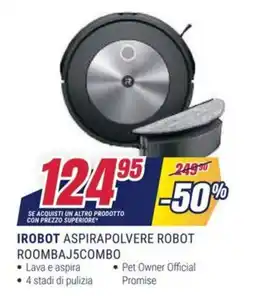 Trony Irobot aspirapolvere robot ROOMBAJ5COMBO offerta
