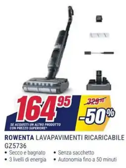 Trony ROWENTA LAVAPAVIMENTI RICARICABILE GZ5736 offerta