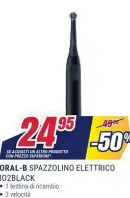 Trony Oral-b spazzolino elettrico IO2 black offerta