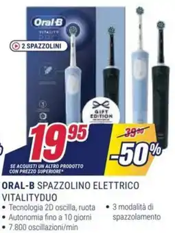 Trony Oral-b spazzolino elettrico vitalityduo offerta