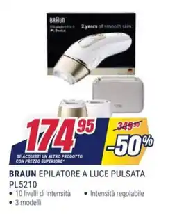 Trony BRAUN EPILATORE A LUCE PULSATA PL5210 offerta