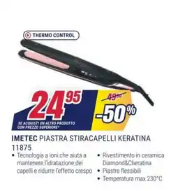 Trony Imetec piastra stiracapelli keratina 11875 offerta