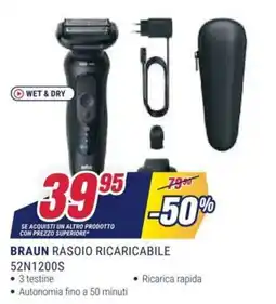 Trony BRAUN RASOIO RICARICABILE 52N1200S offerta