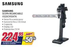 Trony SAMSUNG SCOPA RICARICABILE VS20C9554TK offerta