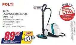 Trony POLTI LAVAPAVIMENTI A VAPORE SMART100T offerta