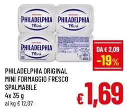 A&O Philadelphia original mini formaggio fresco spalmabile offerta