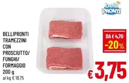 A&O Bellipronti tramezzini con prosciutto/ funghi/ formaggio offerta