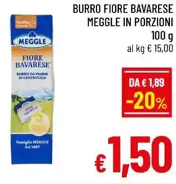 A&O Burro fiore bavarese meggle in porzioni offerta