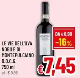 A&O Le vie dell'uva nobile di montepulciano D.O.C.G. offerta