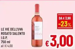 A&O Le vie dell'uva rosato salento I.G.P. offerta