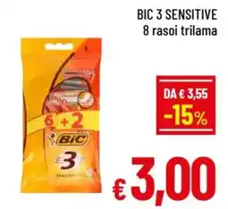 A&O Bic 3 sensitive 8 rasoi trilama offerta