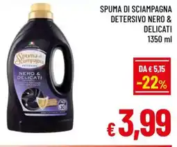 A&O Spuma di sciampagna detersivo nero & delicati offerta