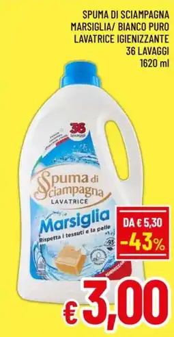 A&O Spuma di sciampagna marsiglia/ bianco puro lavatrice igienizzante offerta